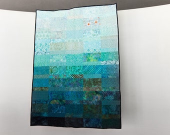 Modern Quilt in Ocean Rains is Ready to Ship
