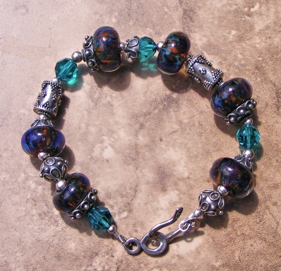 artisan bracelet one-of-a-kind by eyecandycrystal on Etsy