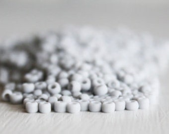 20g Opaque Frosted Gray Size 8 TOHO Seed Beads