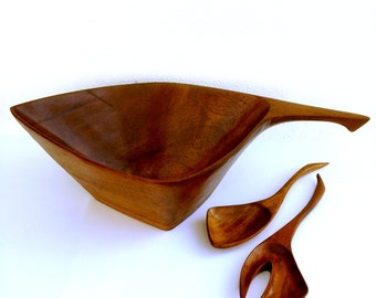 SALE Arthur Umanoff for Raymor Mid Century Sculptural Salad Bowl Set