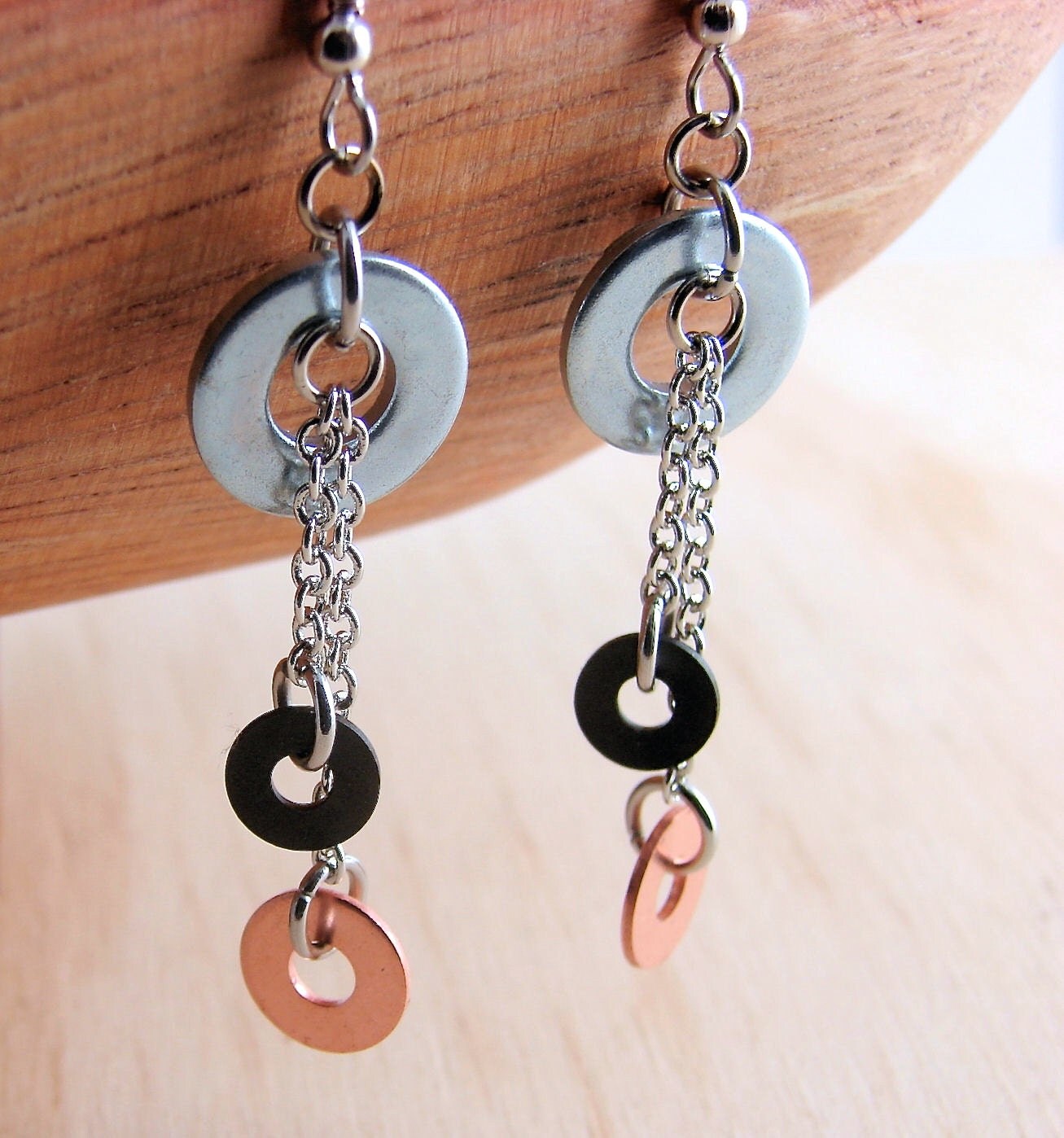 Dangle Earring Mixed Metal Hardware jewelry by additionsstyle