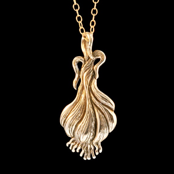 Items similar to Garlic Necklace Garlic Jewelry Large Garlic Pendant
