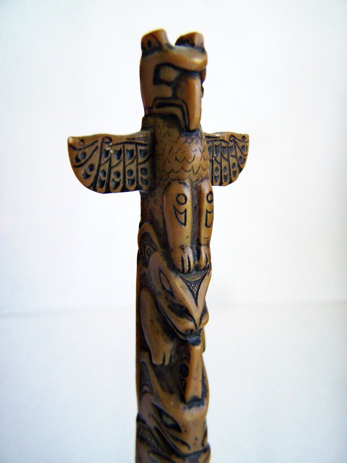 Vintage Repro Small Totem Pole Casted Souvenir by papercherries