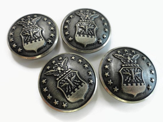 Air Force Vintage Metal Coat Buttons by AddVintage on Etsy