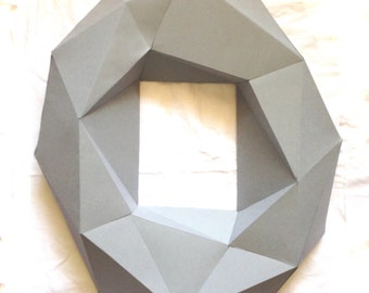 Bigger ring frame 3d papercraft. You get a PDF digital file with templates and instruction of DIY 8x10 picture paper frame.