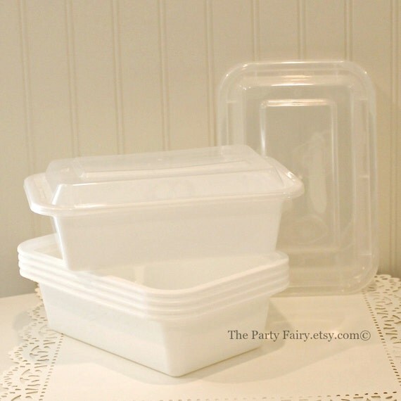 Food Trays 8 Plastic Food Tray Containers with Lids