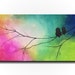 Original Large Abstract painting - 24 X 48 Inches-by Artist JMJartstudio- Beauty Between Us -Wall art- Silhouette painting-Oil painting-Bird