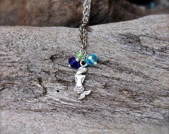 Mermaid Necklace for Beach Brides - Hawaiian Jewelry by Mermaid Tears - Blue Mermaid Jewelry from Hawaii - Ocean Inspired Hawaii Necklace