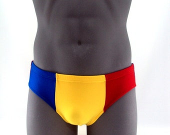 Romanian Flag Men Swimsuit