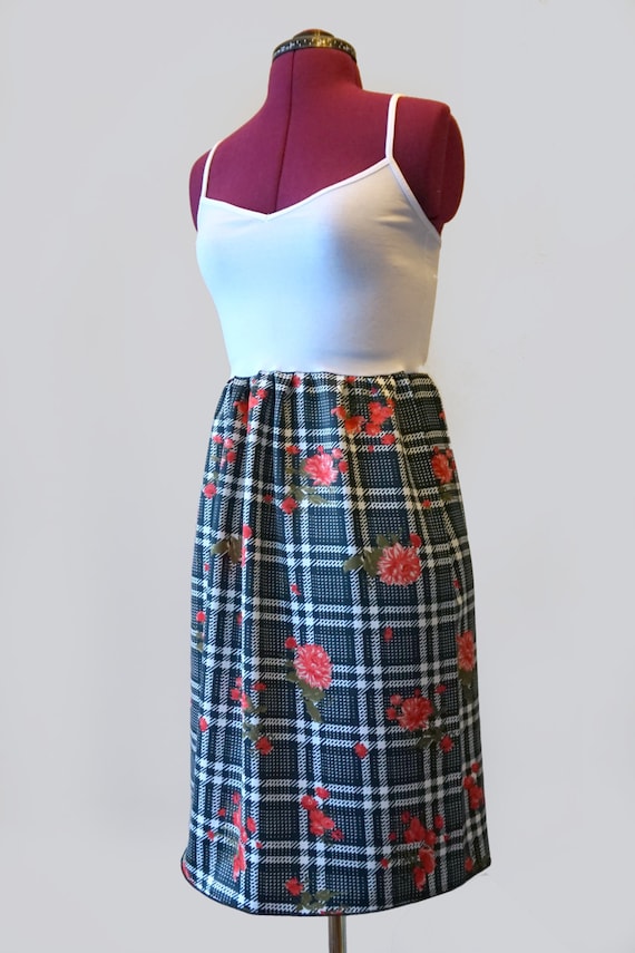 SALE - Red Rose Plaid summer dress (Small)