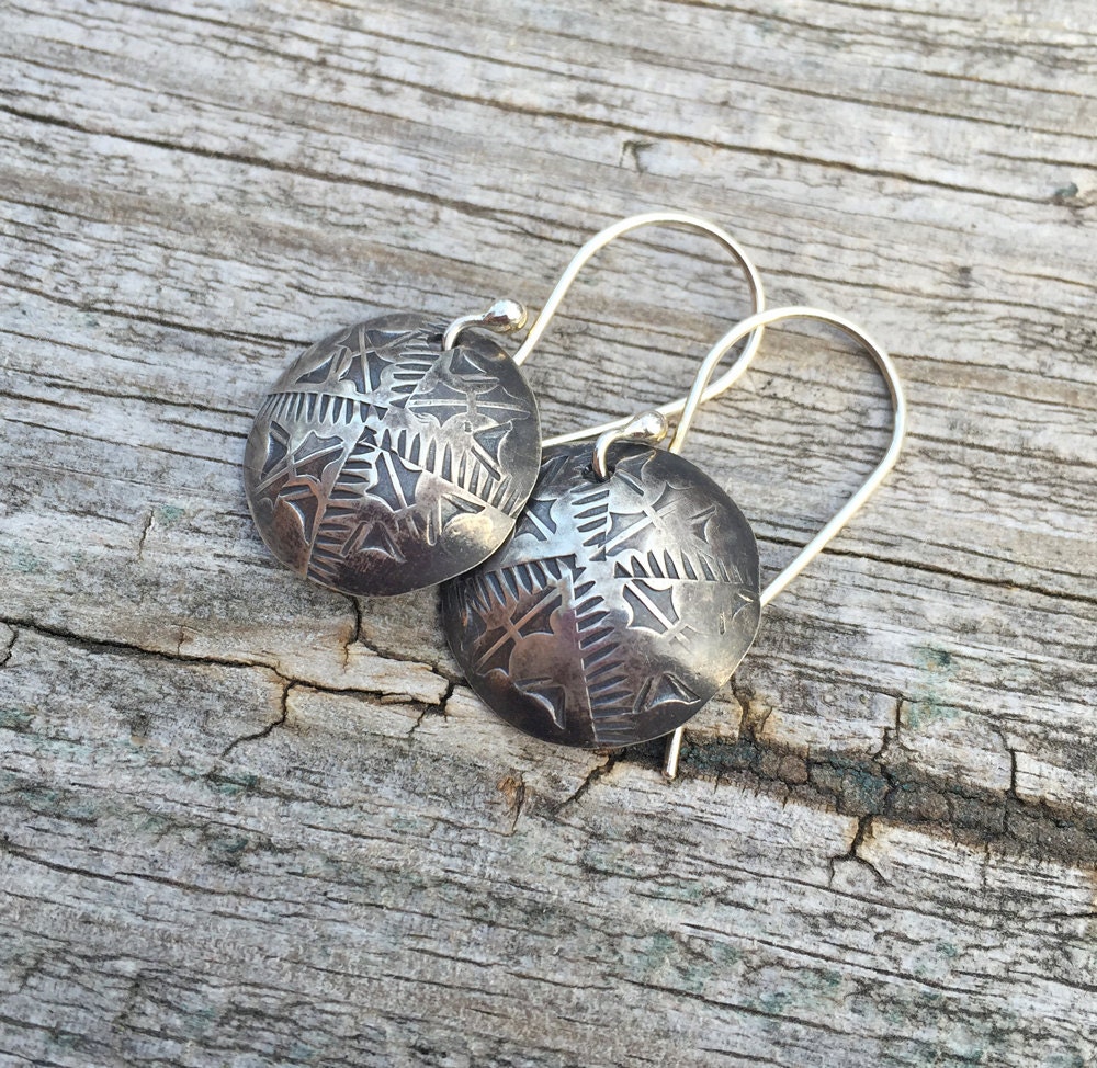Southwestern Earrings Sterling SIlver Indian by PureDichotomy
