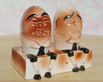 Vintage Humpty Dumpty Salt and Pepper Shakers