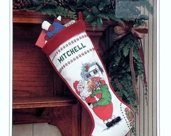 Christmas Traditions Stocking SANTA CLAUS By Cathy Livingston - Counted Cross Stitch Pattern Chart