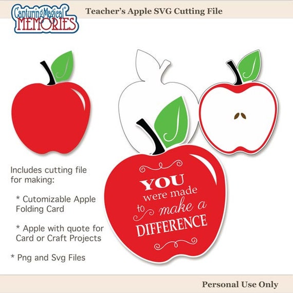 Download Teacher's Apple Card SVG Cutting Files