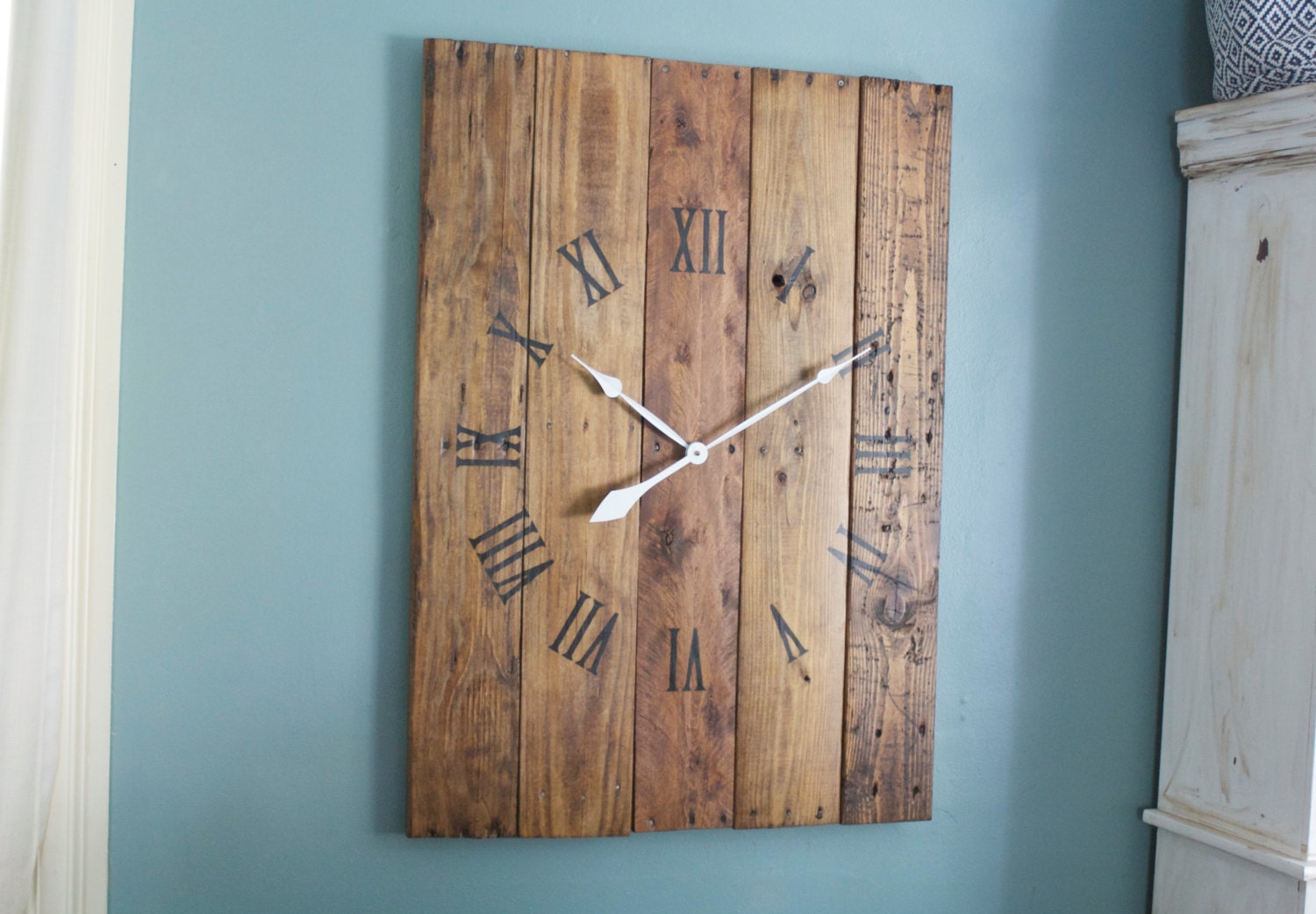 Large Rectangular Wall Clock. 36 by 26 Pallet