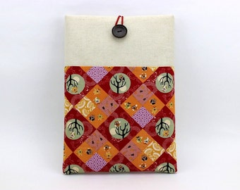 13inch Laptop Sleeve, Macbook Sleeve,Macbook Retina Cover,Owls Red