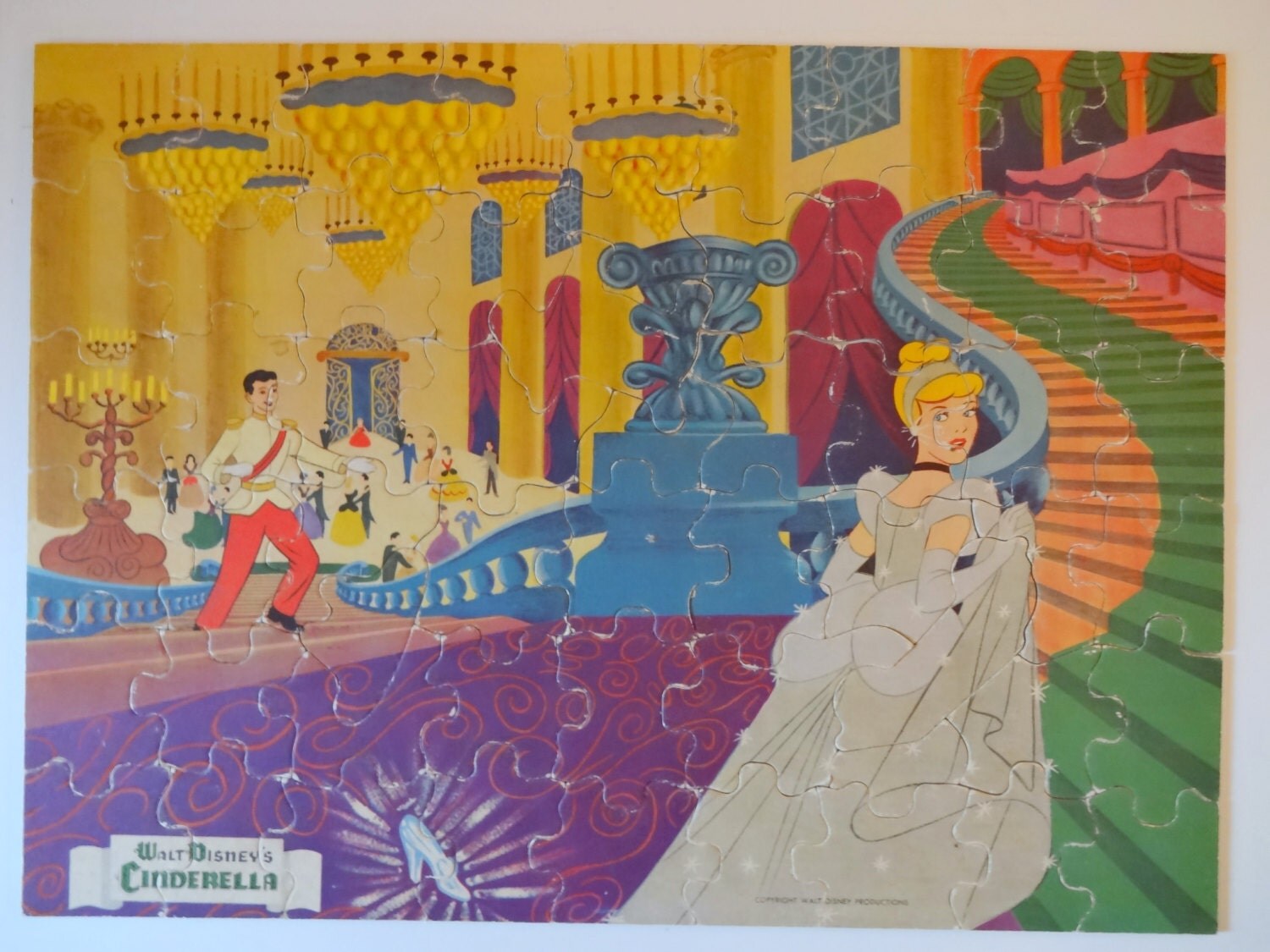 Vintage Walt Disney's Cinderella Jigsaw Puzzle 1950s
