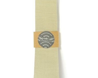Sand khaki necktie - Wedding Mens Tie Skinny Necktie organic cotton- Laid-Back necktie