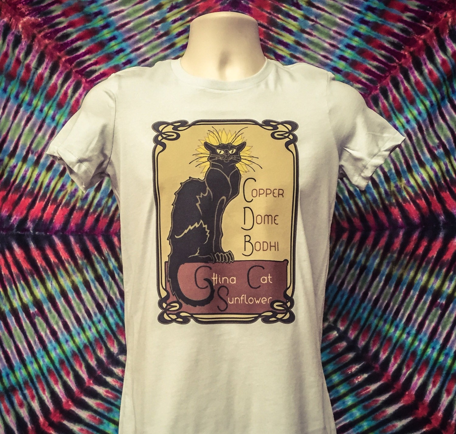 China Cat Sunflower Shirt / Mucha Inspired Grateful Dead