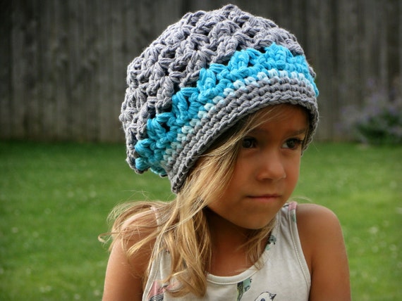 Items similar to Crochet Kids Hat, slouchy beanie, hat for girls, girls ...