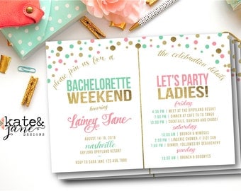 Bachelorette Party Invitations With Itinerary 6