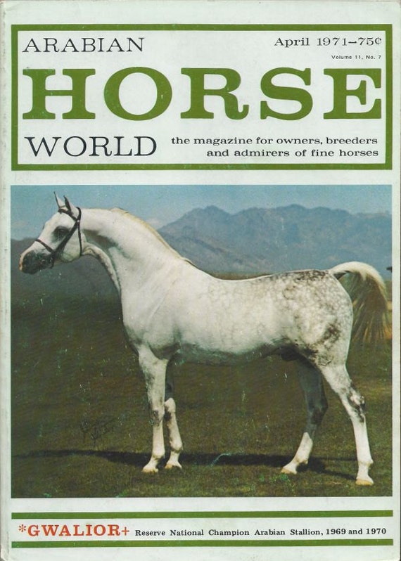 Vintage Arabian Horse World Magazine Back by AllHorseVintage