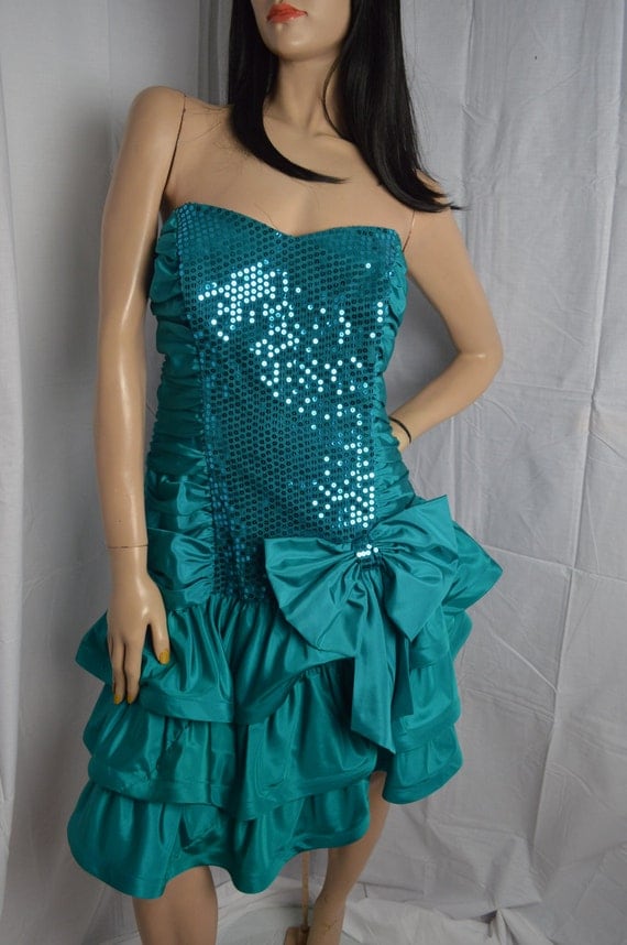 1980's Prom Dress Vintage Party Dress Sequin by Gottalovevintage1
