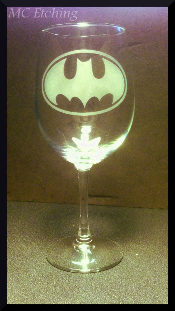 Batman Logo Wine Glass
