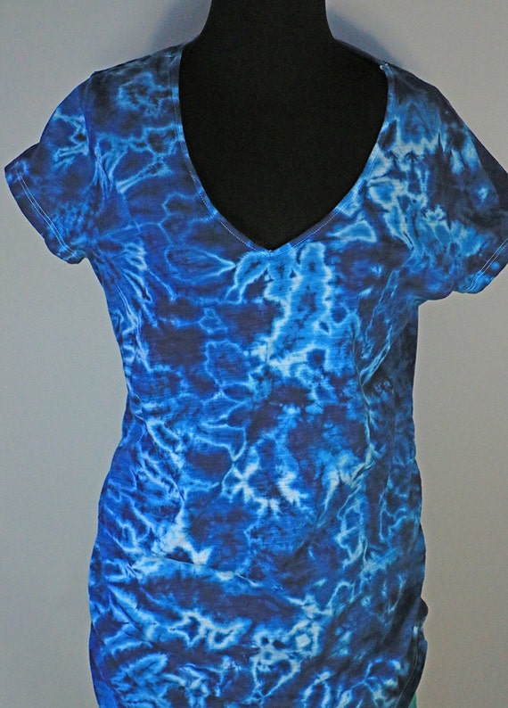 Maternity Tee, Old Navy Tie Dyed Short Sleeve V-Neck, Crumple Design ...