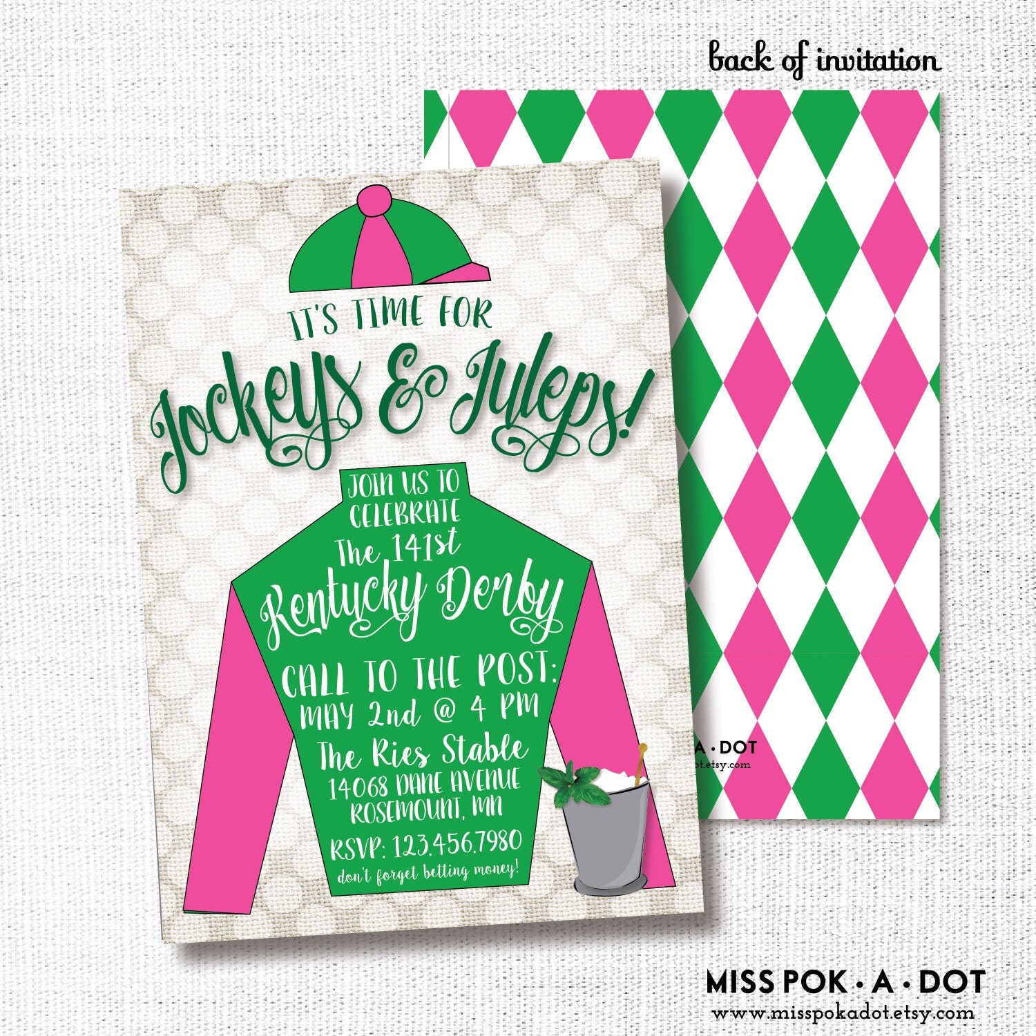 Derby Party Invitations 5