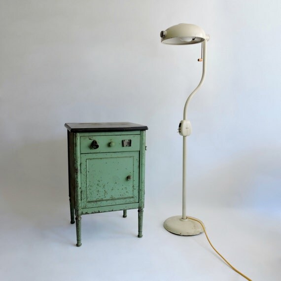 Items similar to 1930's Hospital Floor Lamp. Industrial Lighting