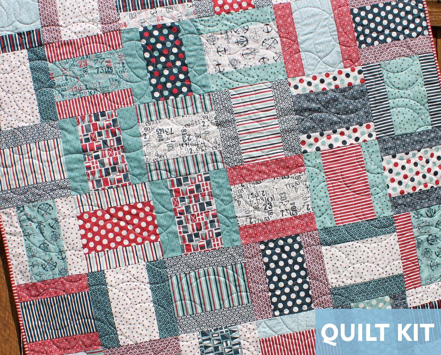 Nautical Quilt Kit Lap Quilt Kit The Boat House by JennyMFabrics