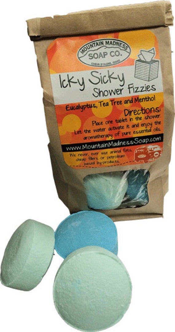 Icky Sicky Shower Fizzies by MountainMadnessSoap on Etsy