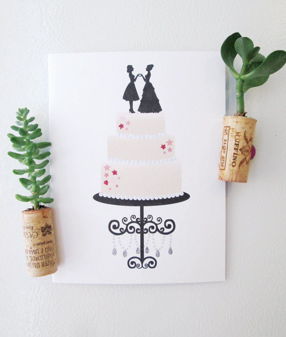 Wedding Cake Topper 2 Brides Marriage Equality