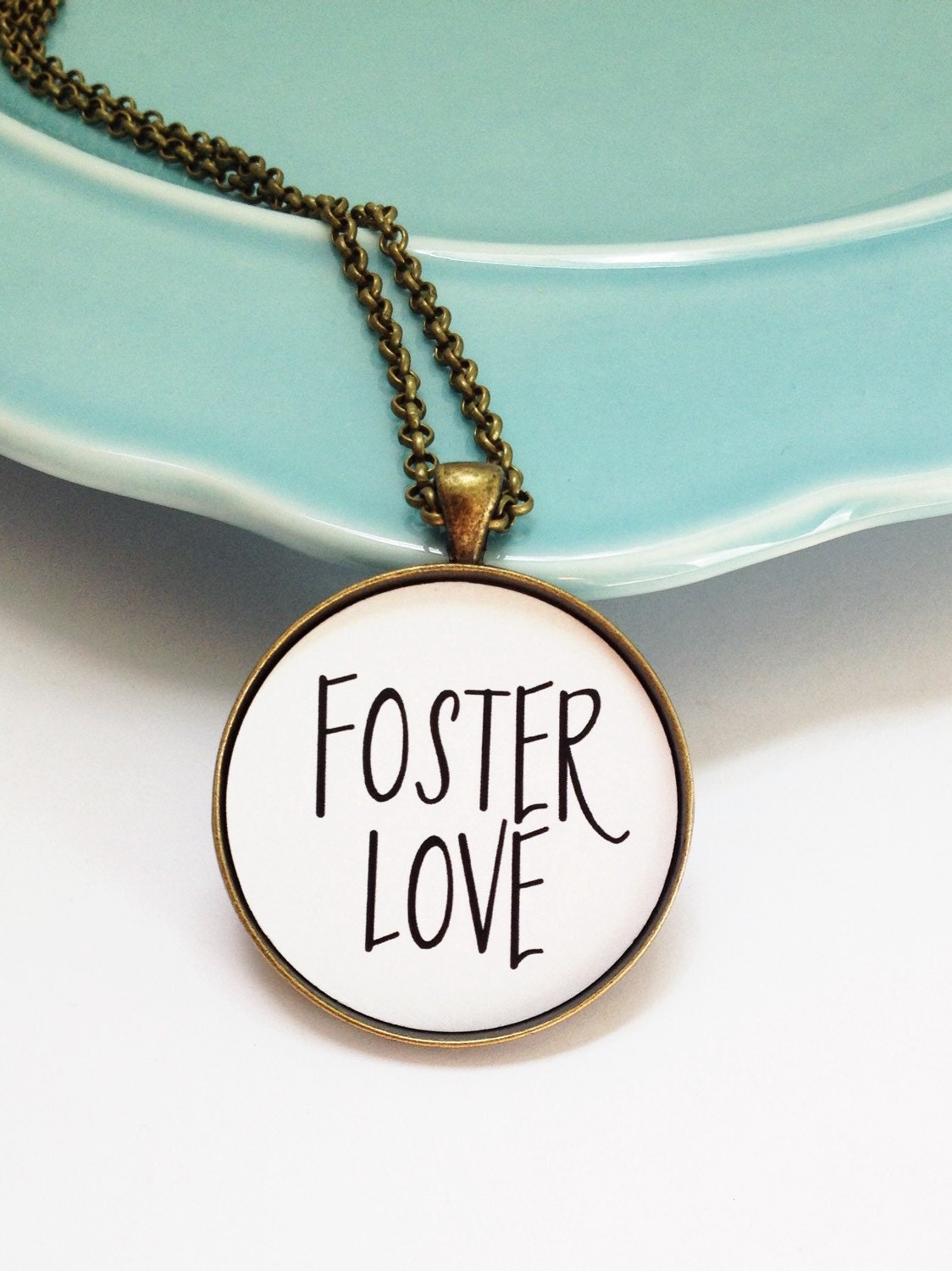 Foster Love Necklace Foster Care Adoption Jewelry by MinMac