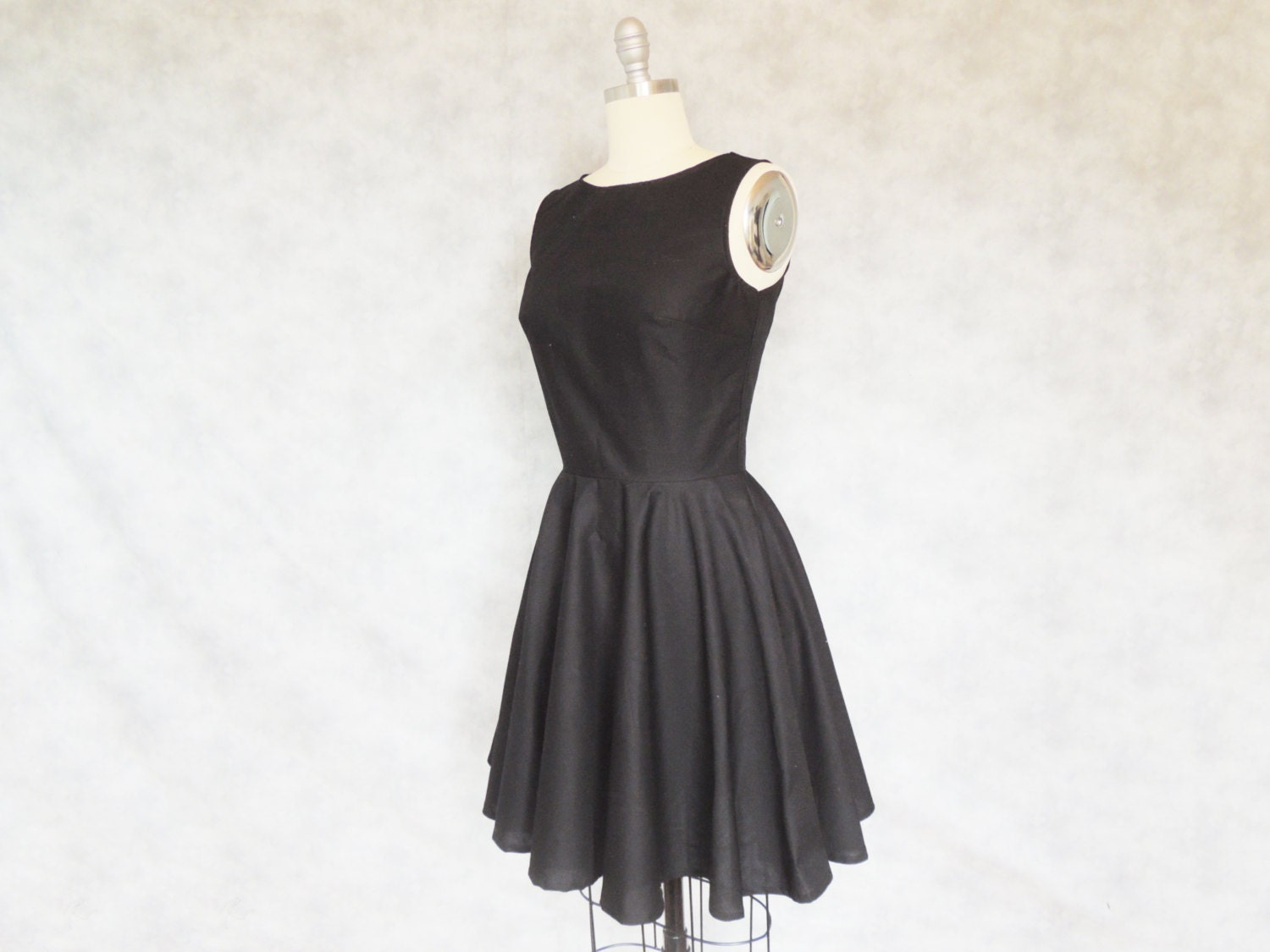 Audrey Dress Black Classic Vintage Inspired Breakfast at