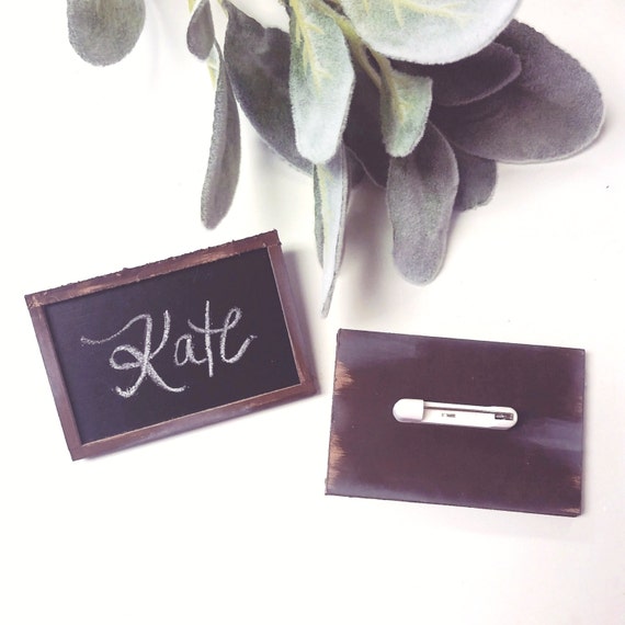 Rustic Chalkboard Name Tag Signs Chalkboard by ThePaperWalrus