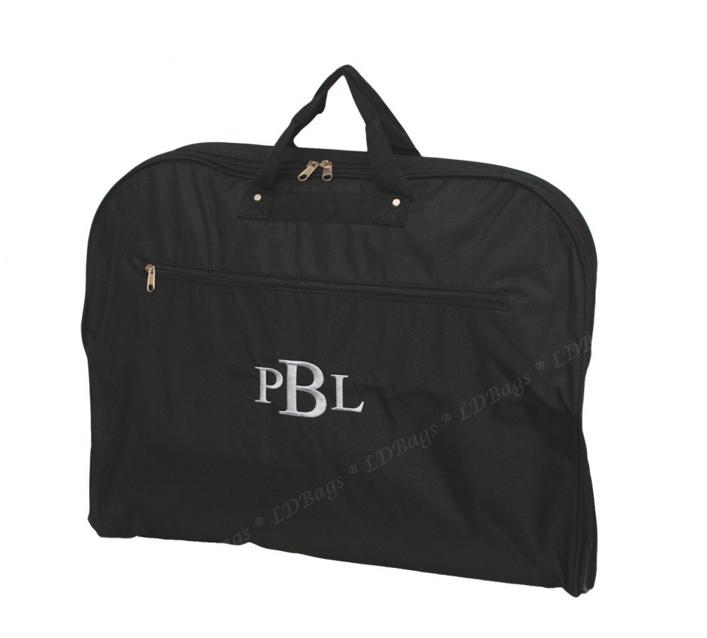 Embroidered Monogram Personalized Garment Bag Luggage Mens
