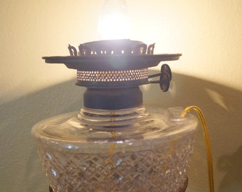 Vintage Oil Lamp Sconce Wired Electric
