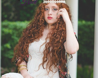Ivory Headband - Boho Headband - Bohemian Headband - Forehead Headband - Hippie Headband - Ivory Boho Headband - Bridal Headband - Halo