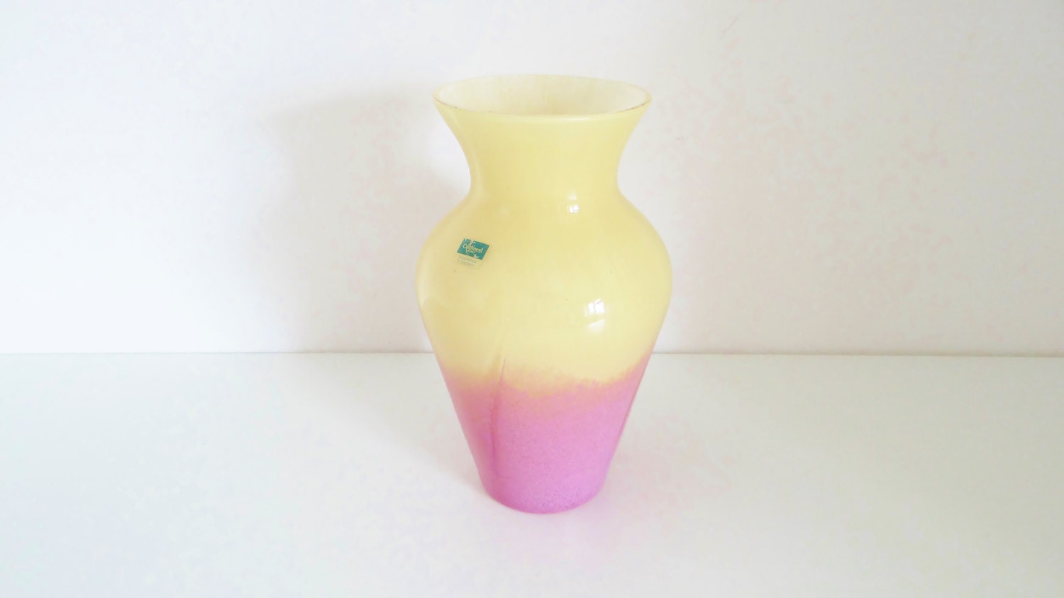 Vintage Glass Vase By Caithness of Scotland Opaque Glass