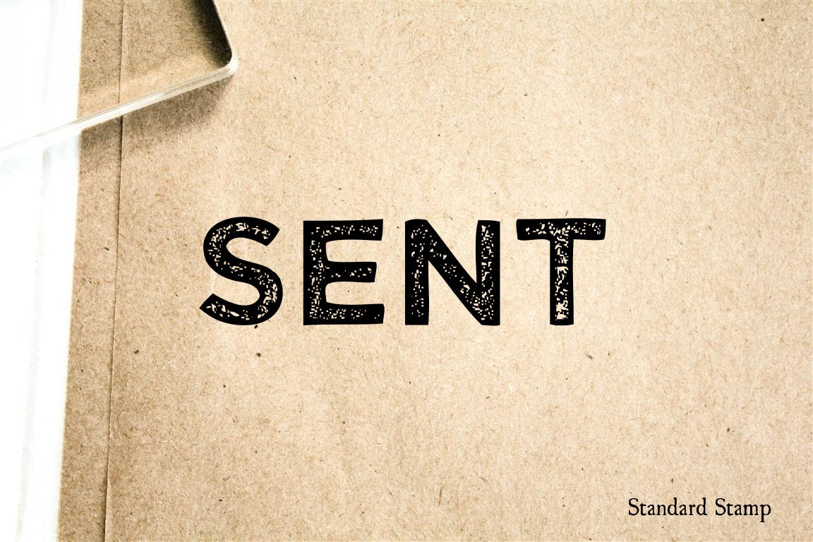 Sent Rubber Stamp - 2 x 2 inches from StandardStamp on Etsy Studio