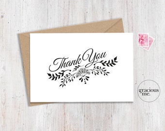 Thank You Card 6x4 - Instant Download - Printable - Thank-you Card. Various sizes available
