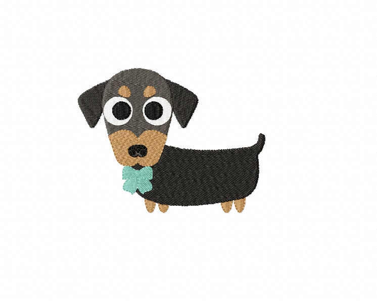 Dachshund PUPPY Embroidery Designs Machine Embroidery Design