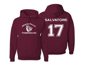Vampire Diaries Mystic Falls Timberwolves Hoodie Salvatore 17