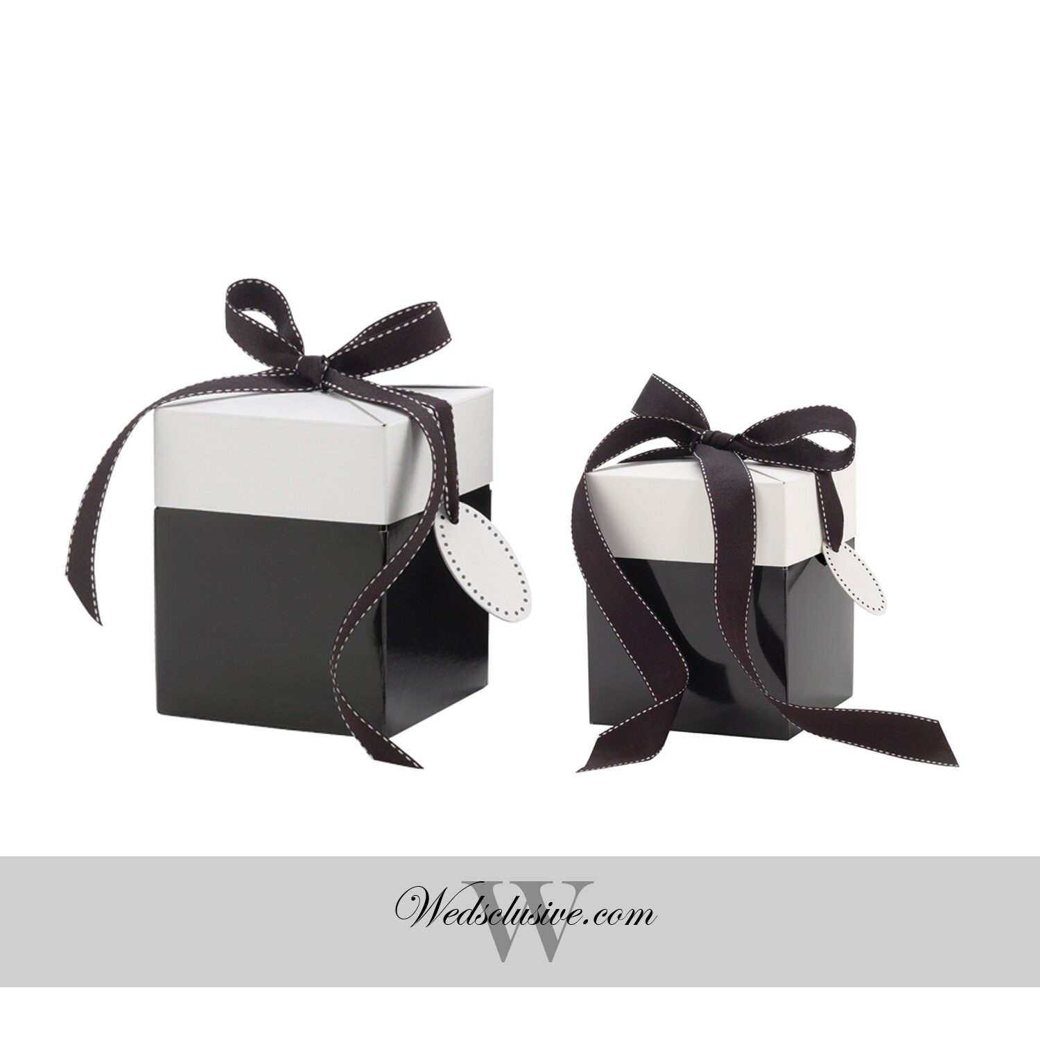 10 Classy Black Favor Boxes Gift Boxes Black and White with