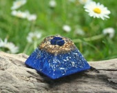Mini LAPIS LAZULI Orgone Pyramid - Feng Shui Decor and Spiritual Gift - Balance and Meditation - Third Eye and Throat Chakra Healing