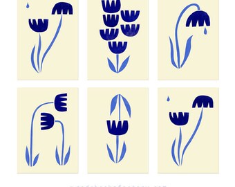 Set of 6 typical Dutch tulips postcards - Dutch greeting cards - flower cards - Dutch tulips - Dutch inspiration - souvenir from Holland