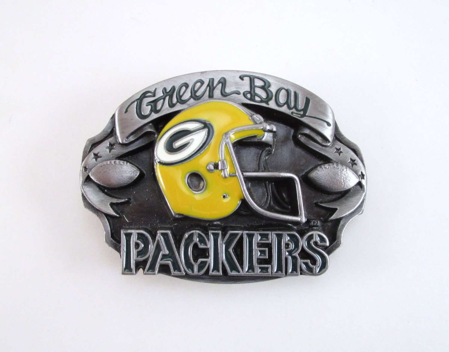 1987 Green Bay Packers Belt Buckle, Vintage Football Memorabilia