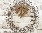 Rustic Bed Spring Wreath, Vintage Wreath, Shabby Chic Wreath, Southern Country Wreath, Primitive Wreath, Antique Wreath, Farmhouse,Decor